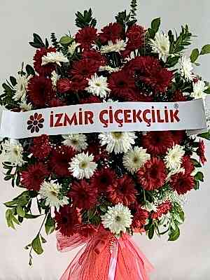 Kırmızı Beyaz Gerbera Ferforje